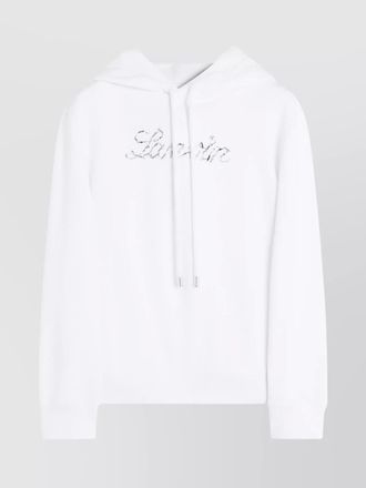 Lanvin embroidered handwritten logo hoodie