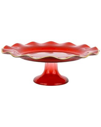 Vietri Vietri Holiday Glass Cake Stand With $8 Credit