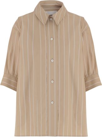 Jil Sander Beige Regular Stripes Shirt