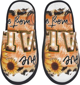 Generic Camping Slippers I Love Fall Most Of All Print Indoor Slipper Non Slip Slipper Portable Fuzzy Slippers For Winter Travel Casual L