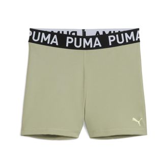 Puma Trainingsshorts PUMA W STRONG SHORT TIGHT - HW 3, Damen, Gr. XL, N-Gr, lux army, Interlock, Obermaterial: 85% Polyester, 15% Elasthan, schmal kniefrei