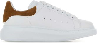 Alexander McQueen Alexander Mcqueen White Leather Sneakers With Camel Suede Heel