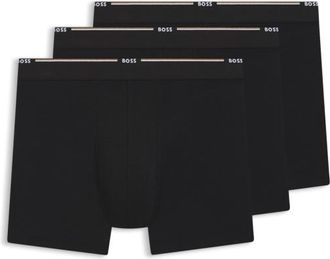 HUGO BOSS Mens Bamboo-Blend Boxer Briefs - 3 Pack, Size Small