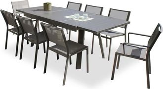 DCB Garden Stockholm - Conjunto De Comedor De Jard&iacute;n 8 Plazas De Aluminio - Dcb Garden