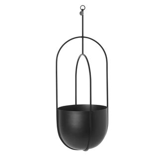 Ferm Living H&auml;ngender Deko Blumentopf, schwarz