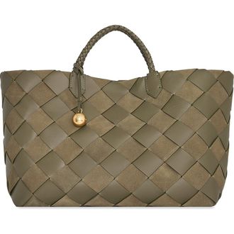 Rebecca Minkoff Mini Frankie Woven Leather Tote in Willow at Nordstrom