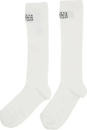 Maison Margiela Ondergoed, Dames, Wit, S, Bootleg Sokken
