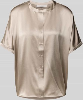 Herzen&rsquo;s Angelegenheit Relaxed Fit Seidenbluse mit Rundhalsausschnitt in Hellbraun, Gr&ouml;&szlig;e 38