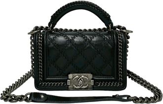 Chanel Leather Handbag Shoulder Bag (Pre-Owned)