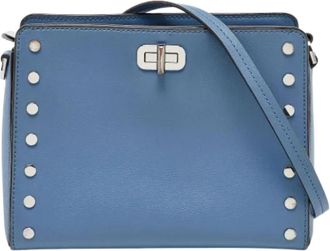 Michael Kors Tweedehands leren schoudertassen - Dames - Vintage Schoudertas - Blauw - ONE Size - Vintage