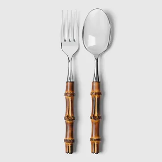 Gucci Bamboo Serving Set, Brown