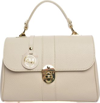Roberta M Beige Rundleer Tas