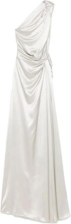 Dolce & Gabbana Abito da sera in seta con spalle scoperte - Grigio