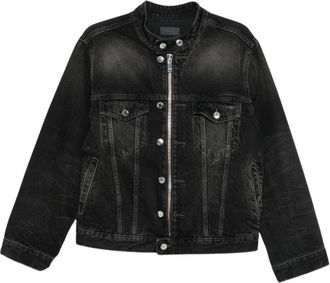 Haikure Jassen, Heren, Zwart, M, Denim, Denim Jacket