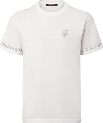 Louis Vuitton Short-Sleeved Cotton Crewneck T-Shirts Milky White 1AGKM3