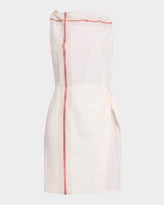 Vince Stripe Handkerchief Wrap Dress