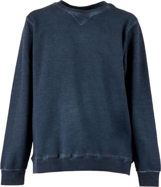 Dondup Felpa - Heren - Sweatshirts - Blauw - M - Katoen - Hoodies & sweatvesten