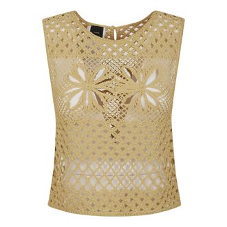 Pinko White Topwear for Women - female - PINKO - Sleeveless Tops - Beige - XS - Tops