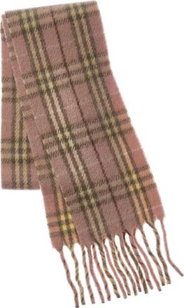 Burberry Narrow Check Wool-Blend Scarf