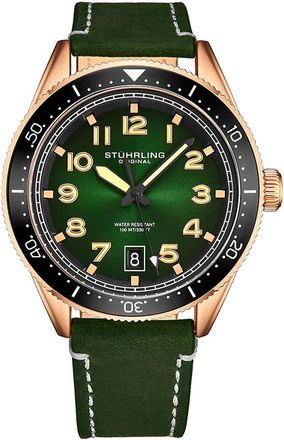 Stührling Monaco Quartz Green Dial Mens Watch M13665