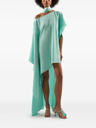 Taller Marmo Trebbia maxi-jurk met asymmetrische hals - Blauw