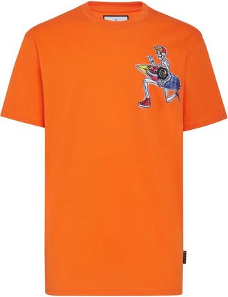 Philipp Plein T-shirt Round Neck SS Hawaii - Heren - T-shirts - Oranje - 3XL - Katoen - Tops