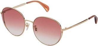 Police SPL834 FOX 1 300A Womens Sunglasses Gold Size 56