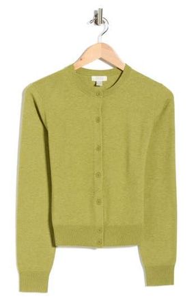 Nordstrom Rack Crewneck Cardigan in Green Grove at Nordstrom Rack, Size X-Small