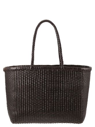 Dragon Weave gevlochten leren tas L