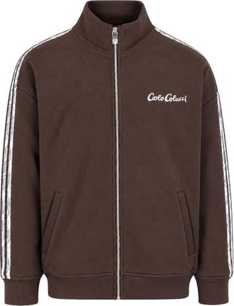 Carlo Colucci Giacca con zip Stripe Club - - Sweatshirts & Hoodies - Uomo - Marrone - XL