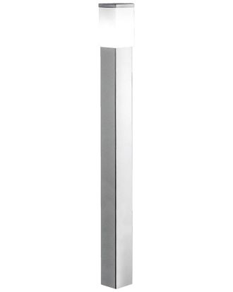 Eglo Eglo Calgary 1 Light Outdoor Post Light With Stainless Steel Finish & Opal Frosted Glass Shade