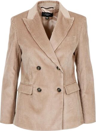 Max Mara Katanga Blazer - Dames - Blazers - Beige - L - Katoen - Jassen