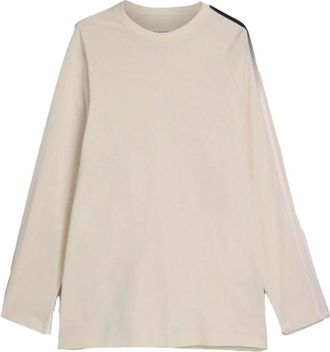 Yohji Yamamoto OVS GRD 3S LS T Sweater - Heren - Sportshirts - Wit - L - Fitness