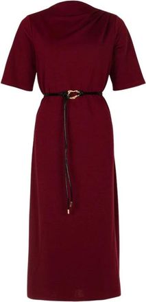 Freebird by Steven Devoted Midi Jurk - Dames - Casual kleedjes - Bruin - S - Polyester - Kleedjes