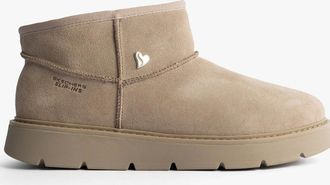 Skechers Womens Skechers KEEPSAKES COZY - COZY MINI Womens Boots Taupe - Cream - Size: 3.5