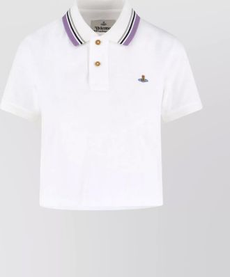 Vivienne Westwood ribbed collar short sleeves top