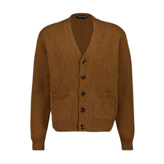 Tom Ford Alpaca Blend Cardigan - male - Tom Ford - Cardigans - Brown - XL - Knitwear