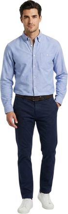 HUGO BOSS Heren-Oxfordoverhemd met normale pasvorm en knoopsluiting (Blauw)