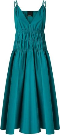 Pinko Midi Jurk - Dames - Casual kleedjes - Groen - M - Katoen - Kleedjes
