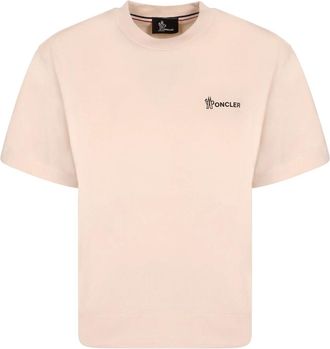 Moncler Tops, Dames, Beige, S, Katoen, Grenoble T-shirt
