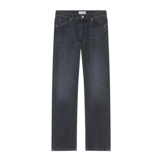 Pinko Straight Fit Jeans, female, Blue, W28, Leyda Loose Denim Dark Grey Straight Jeans