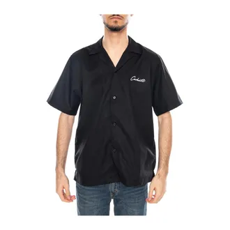 Carhartt Work in Progress Carhartt Wip, Short Sleeve Shirts, male, Black, Size: M S/S Delray Shirt