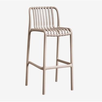 Sklum Sklum - Pack De 4 Taburetes Altos De Jard&iacute;n Apilables En Polipropileno Wendell