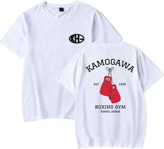 Generic Anime Hajime No Ippo KBG Fashion Harajuku Summer Tee Clothes Casual Summer T-Shirt (White,3XL)