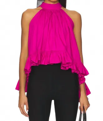 Azeeza Plath Top In Magenta