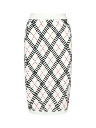 Burberry Argyle Check Midi Skirt