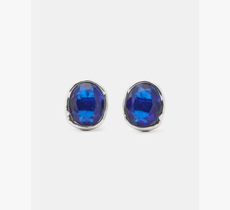 Kate Spade New York Womens High Shine Stud Earrings in Blue