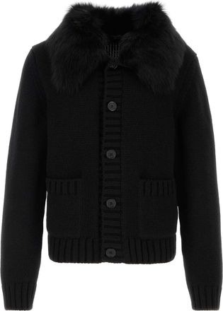 Dolce & Gabbana Black Wool Cardigan
