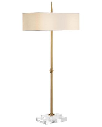 Currey & Company 34.5In Caldwell 2-Light Brass Table Lamp