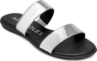 Aerosoles Concetta Two-Strap Sandal in Silver Fx Mirror Metallic at Nordstrom, Size 6.5